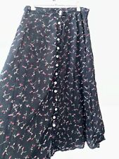 Button Front Bohemian Skirt