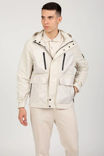 Calvin Klein Men’s Crinkle Nylon Mix Media Transitional Jacket Size Small New