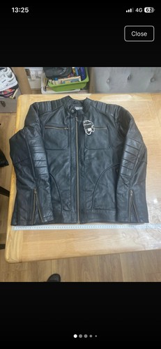 Real leather biker jacket - real,