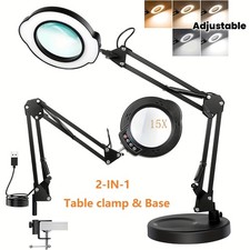 15X LED Magnifier Glass Desk