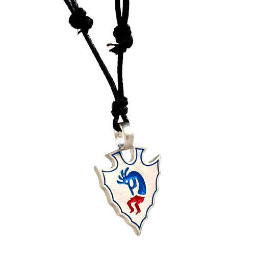 Kokopelli man pendant pewter - kokopelli,