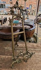 Large Vintage Brass Baroque Art Stand A Frame Easel Ornate Free Standing 