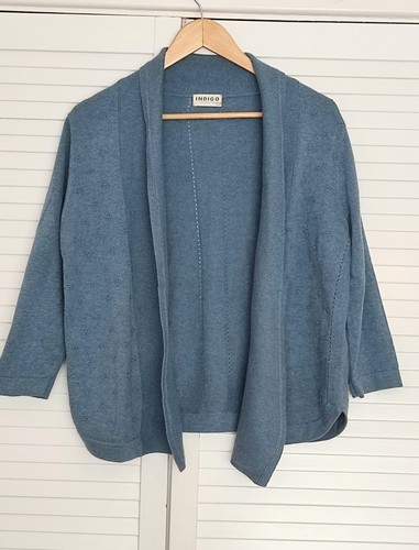 Indigo cardigan size knit - m&s,