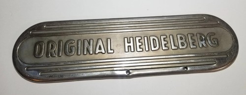 Original heidelberg nameplate - heidelberg,