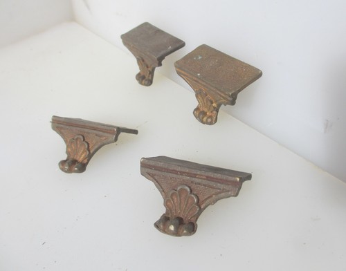 Vintage brass clock feet - clock,