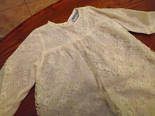 Lacy vintage gown - vintage, large