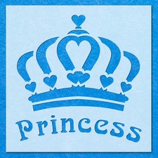 Princess Crown Love Royal Stencil: Mylar Airbrush Wall Art Painting Crafts
