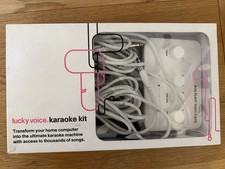 Lucky Voice Karaoke Machine Kit with White Microphone for Home Singing Party