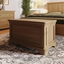 Storage Chest Blanket Box Ottoman Modern Bedroom Furniture Painted Oak