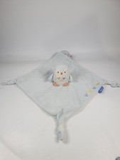 THE GRO COMPANY OLLIE OWL COMFORTER BABY SOOTHER PALE BLUE &  CREAM BLANKIE