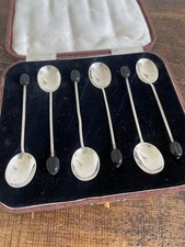 SET OF SIX ART DECO SILVER TEA