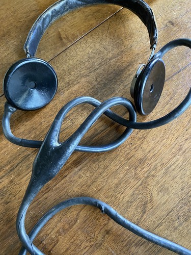Vintage ww2 radio headset - vintage, 0556