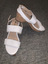 Pavers Leather White Strappy