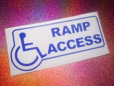 Ramp Access Disabled Badge Car/Window/Bumper/Cool vinyl sticker/decal