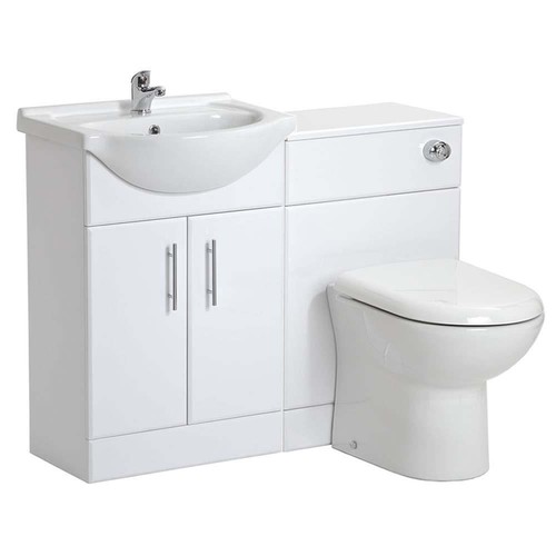 Vanity unit with combined sink - with,