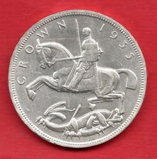 1935 SILVER CROWN COIN. 25 YEAR JUBILEE OF KING GEORGE V. IN LOVELY CONDITION.