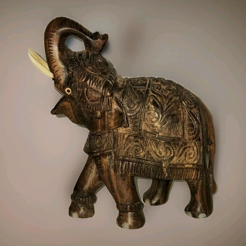 Elephant figurine wood hand - elephant,