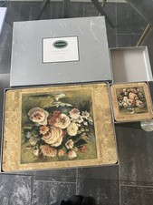 Portmeirion Rose Bowl Vintage Style Placemats & Coasters Cork