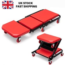 36" Z-Shape Mechanics Creeper 2-in-1 Convertible Garage Stool Workshop Tool