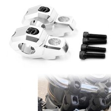 Chrome Handlebar Riser Lift Clamp Adapter For Kawasaki Z900C Z900RS 2017-2020 ID