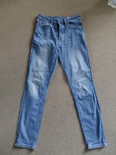 Primark Man Blue Denim stretch straight Jean, Size 32w, 34L