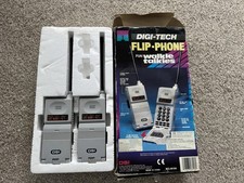 Digi-Tech Flip-Phone Fun Walkie Talkies 1993 Retro Toy Collectable Read Desc