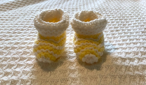 Knitted baby booties - baby,