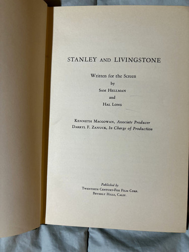 Stanley and livingstone - and,