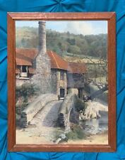 Framed Glazed Art Print of The Packhorse Bridge Allerford Somerset 24 x 18 Inch