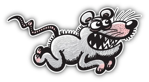 Rat sketch car bumper sticker - bumper,