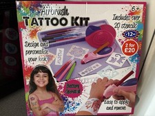 Kids Air Brush Tattoo Kit. New