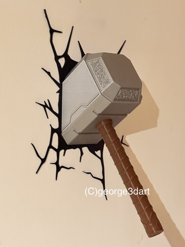 Thor mjolnir hammer - thor, wall