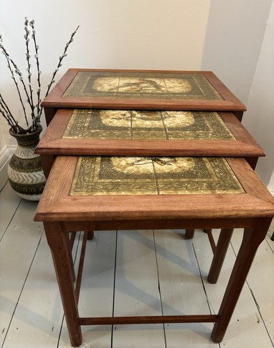 Danish vintage nest teak - of, 3
