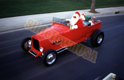 Vtg 35mm slide santa claus - slide,