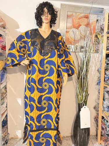 Ankara print long dress - print,