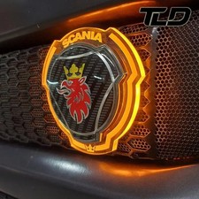 Scania Grille Emblems Carbon Effect (Premium Quality x 2) Amber LED