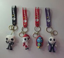 4x Scary Christmas Nightmares Before Christmas Keychain Bag Accessories Used