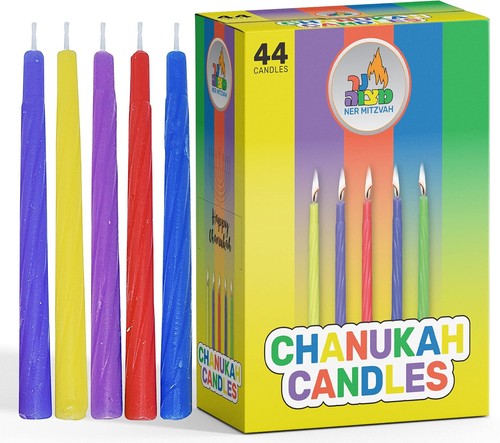Colorful chanukah candles - colorful,