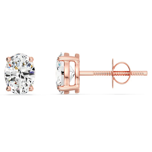 Cvd oval diamond earrings - cvd,