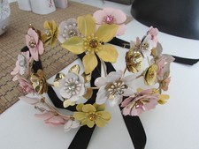 ZARA Metal Floral Head Band  ~ One Size ~  BNWOT