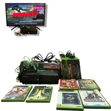 Microsoft Xbox Original Box Bundle 17 games Games 1 Controller LOTR out RUN cod 