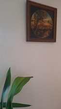 Signed Pastoral Harvest Scene