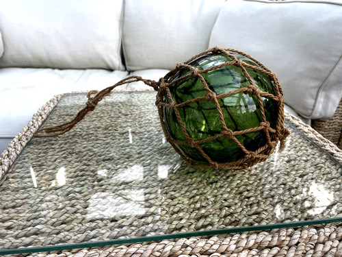 Antique green glass - green, sphere