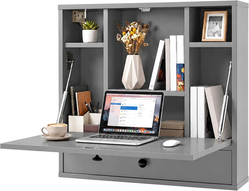 Wall mounted drop leaf - wall-mounted, table