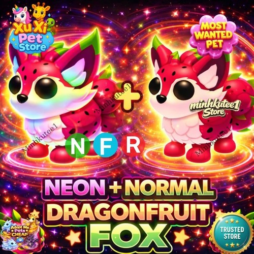 Dragonfruit fox neeon - ✨, /