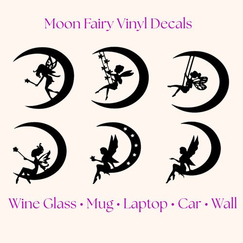 Crescent moon fairy - moon, silhouette