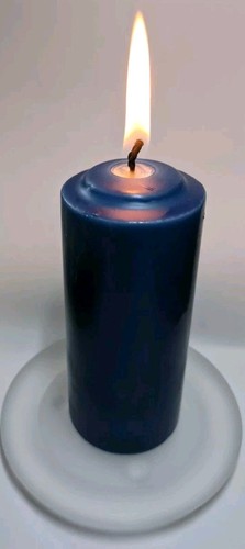 Blue pillar candles 12cm - blue,