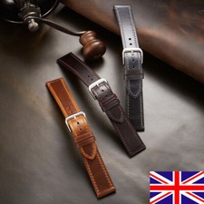 Premium Vintage oil-waxed Genuine Leather Watch Strap Mens Band 18/19/20/21/22mm