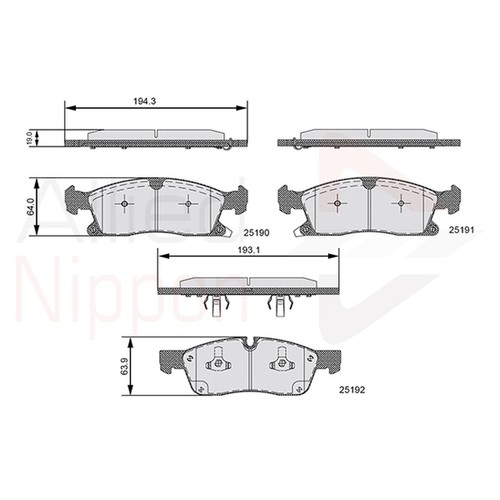 Brake pads set for jeep - pads,