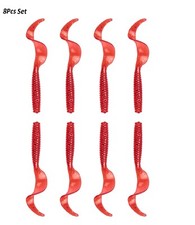 10/8 Pcs Curly Tail Grub Worm